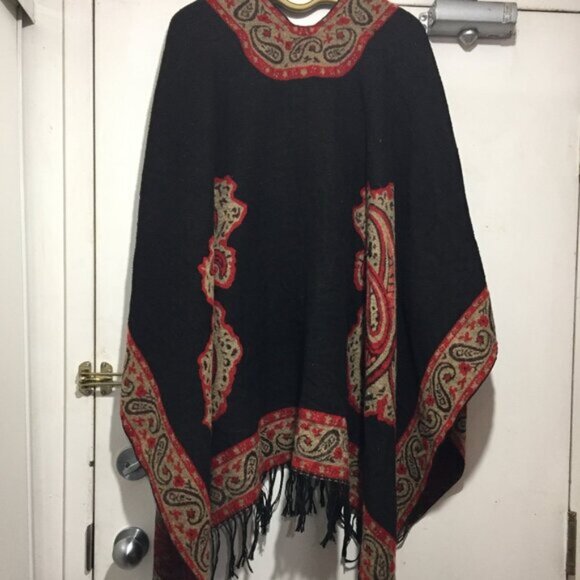 PASHMINA CASHMERE TASSEL TRIM SHAWLS ONE SIZE - Picture 5 of 10